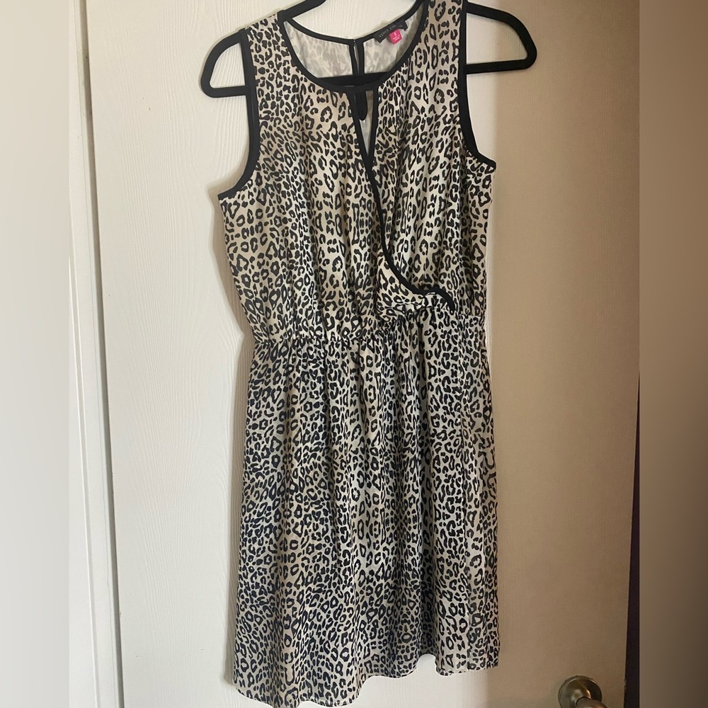Vince Camuto Leopard Print Knee Length Dress, 6